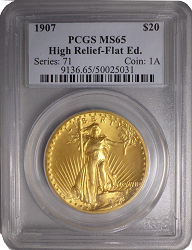 1907 St. Gauden Double Eagle - High Relief | Obverse