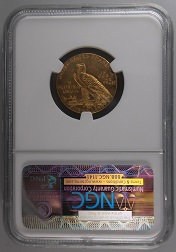 1909-O $5 Indian Head | NGC Holder back